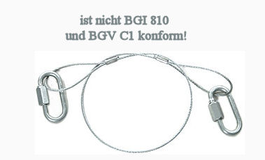 Safety 1mm, 40cm inkl. 2 Kettennotglieder